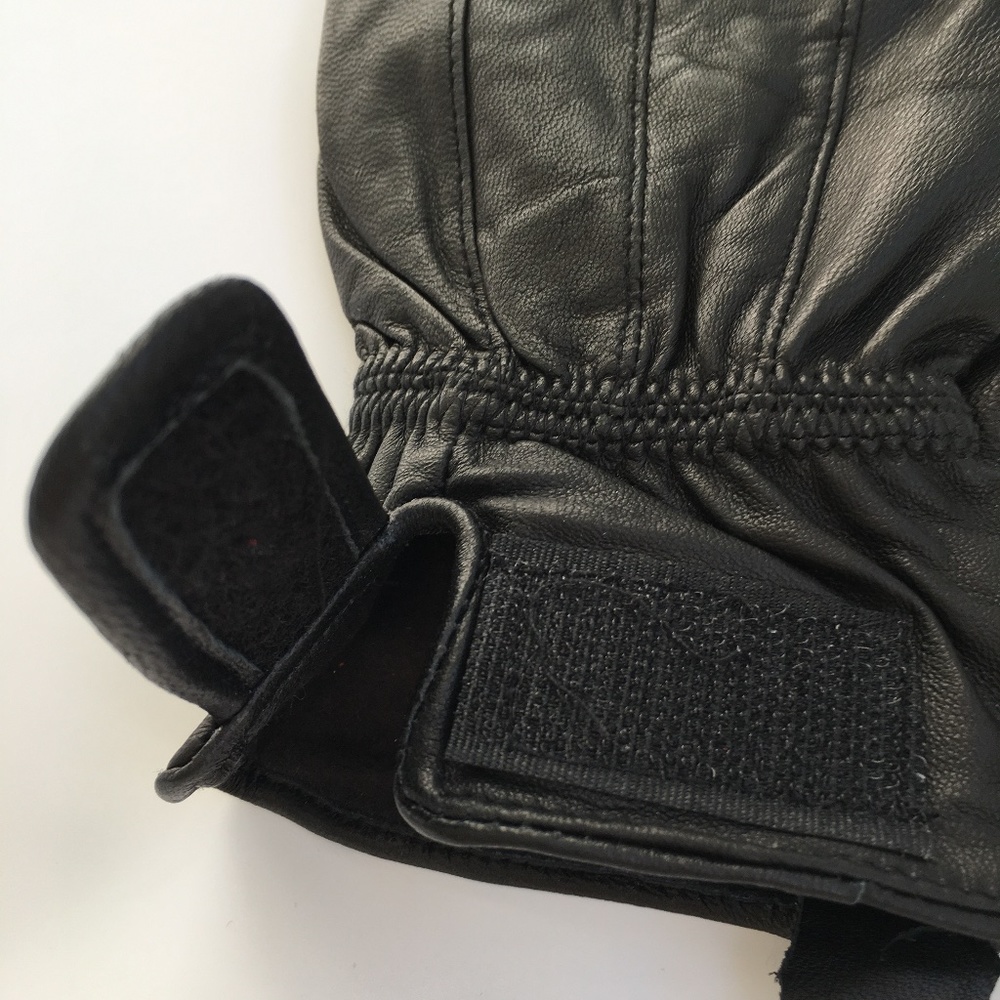 Karla Hanson Gloves Black Leather Driving Sz M - Picture 3 of 6